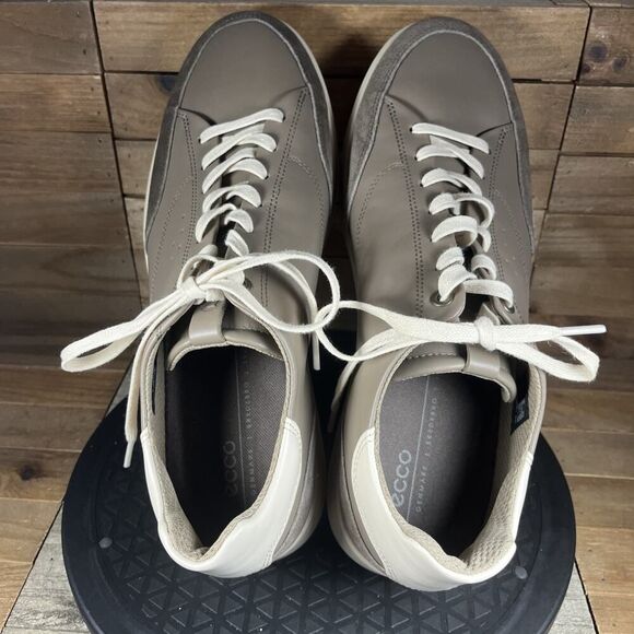 ECCO Men's Size 12-12.5 Street Lite Luxe Brown Everyday Leather Retro Sneakers - Picture 5 of 10